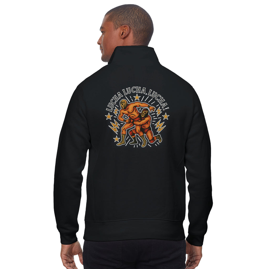 'Lucha!' Unisex Fleece Quarter-Zip Sweatshirt